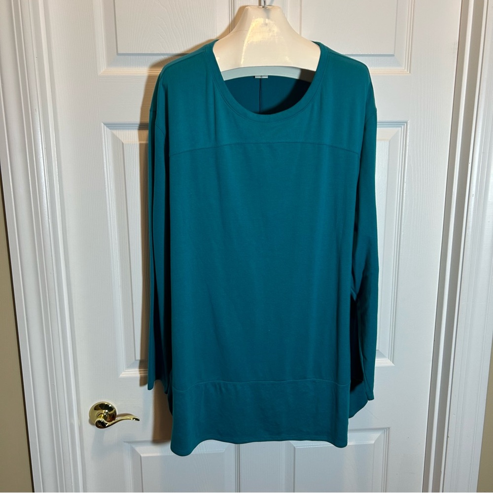 Terra & Sky Teal Long Sleeve Top